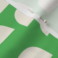 Abstract Shapes Off-White On Green L