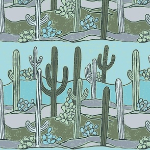 Sonoran saguaros - revised