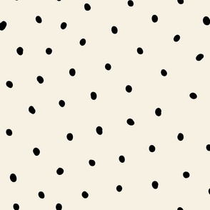 Black Dots On Off-White Large