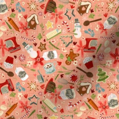 Christmas Kitchen - Pink (Medium)