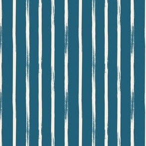 Painted Stripe | Small Scale | Navy Blue Deck Chair Stripes