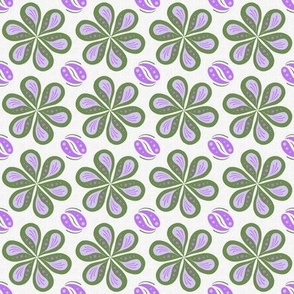 Geometric Drops - Purple & Green - Small