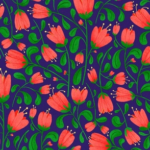 Tulips on purple (L)