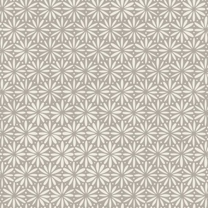 flowers and dots - cloudy silver taupe_ creamy white 02 - hand drawn floral