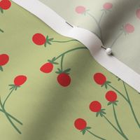 Christmas Berries on Green // Large Scale