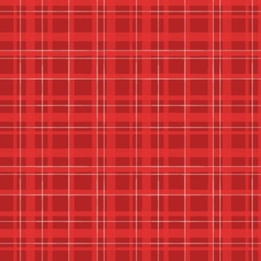Christmas Red Plaid // Large Scale