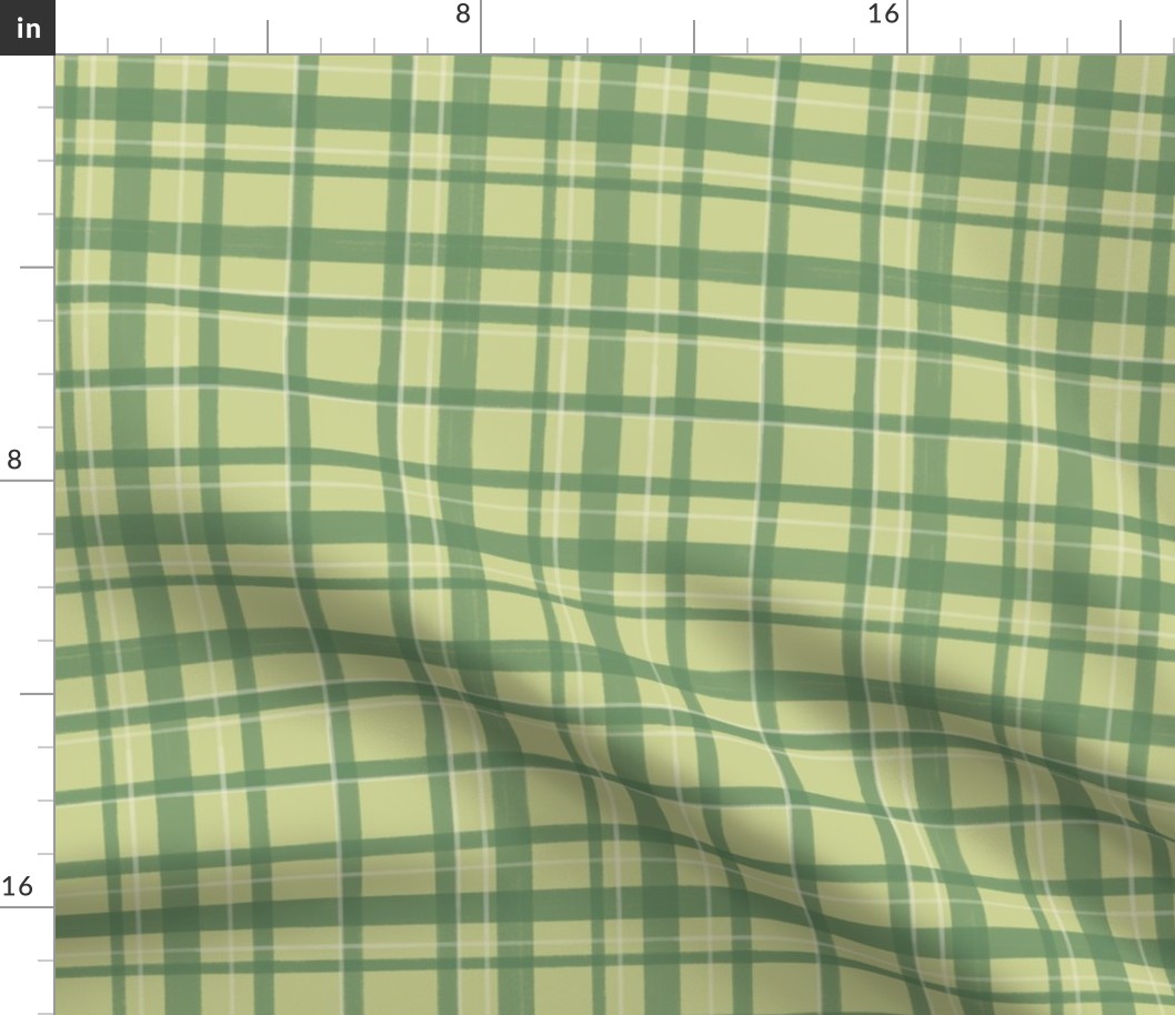 Christmas Green Plaid // Large Scale