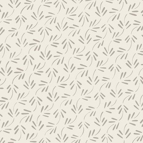 small leaves - cloudy silver grey_ creamy white - vintage blender