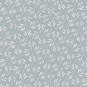 small leaves - creamy white_ french grey blue 02 - vintage blender