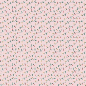 Twinkle Lights / Small Scale / Pink Frost / 230305A - 1950s Twinkle Lights Fabric: Modern Barbie Pink Vintage Vibes