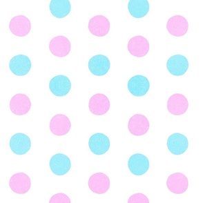 (L) Pastel Pink and Blue Polka Dots 