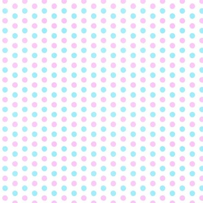 (S) Pastel Pink and Blue Polka Dots 