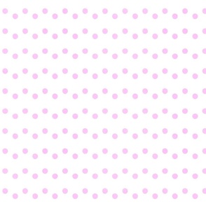 (S) Pastel Pink on white Polka Dots 