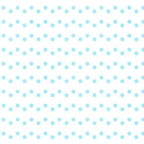 (S) Pastel Blue on white Polka Dots  