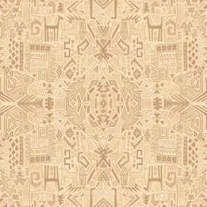 Primitive taupe monochrome rustic southwest pattern