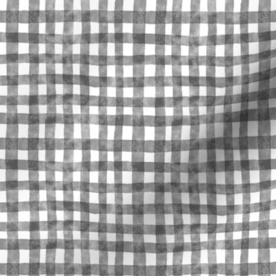black and white faded plaid