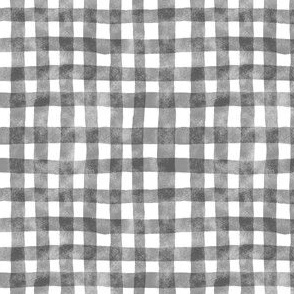 black and white faded plaid