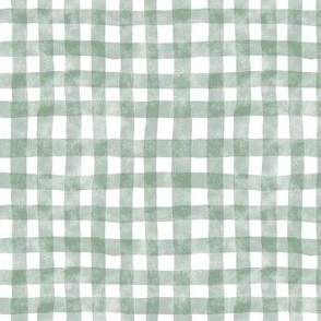 green and white faded plaid
