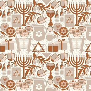 Hanukkah Sameach Warm Neutral