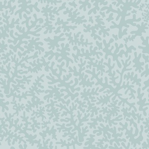 Abstract Coral Tone on Tone in Duck Egg Blue