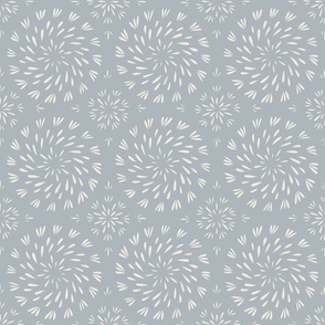 vintage swirl - creamy white_ french grey blue 02 - hand drawn geo tile