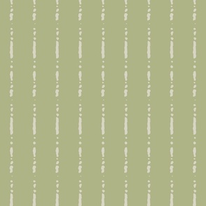 Blender Stripe Large Scale in Moss and Champagne