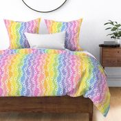 Pastel Rainbow Flower Waves 24-inch vertical repeat