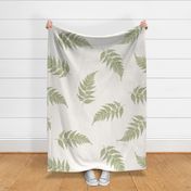 Elegant Hawaiian Fern Jumbo Scale in Champagne White and Green