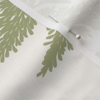 Elegant Hawaiian Fern Jumbo Scale in Champagne White and Green