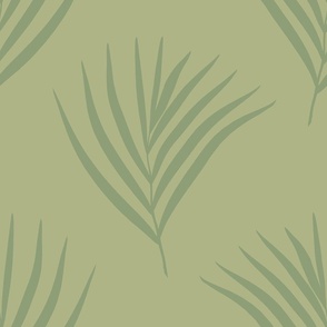 Tropical Areca Palm Jumbo Scale in Moss Green