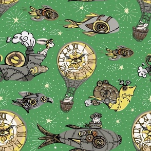 Time machine Era GREEN YELLOW AND GRAY_Medium scale