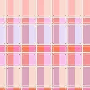 Colorful Rectangular Geo Tile _orange and pink