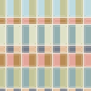 Colorful Rectangular Geo Tile _green and pink