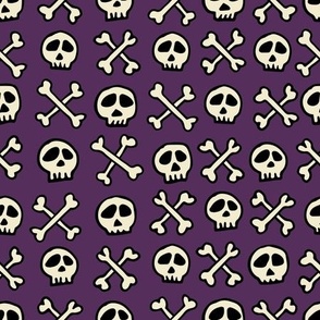 Purple Skulls XO