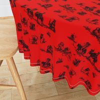 Demonology toile red background