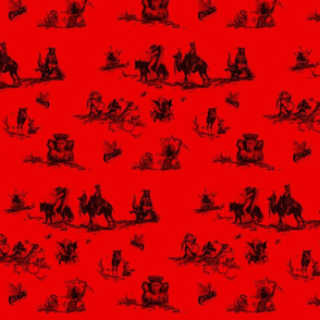Demonology toile red background