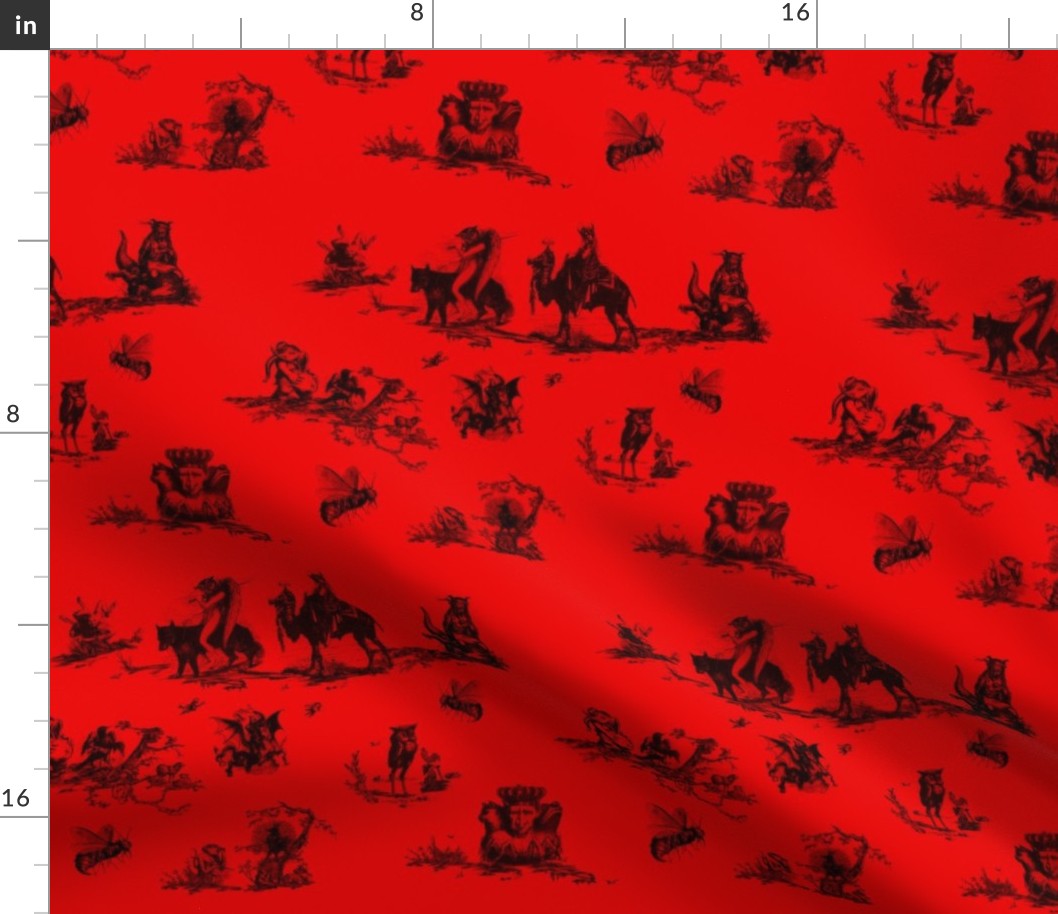 Demonology toile red background