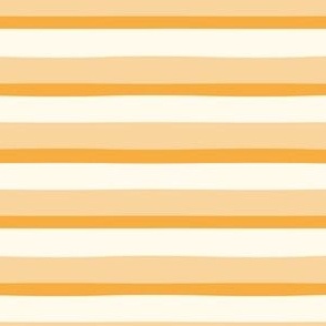 Classic Retro Duo Stripe in Peach Marigold Orange and Cream