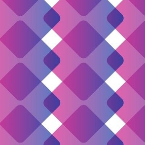 Overlapping diamonds, pink to blue gradient pattern