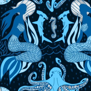 Under sea  Monochromatic Blue