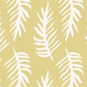 Backyard Ferns - Pale Yellow - 24 x 24