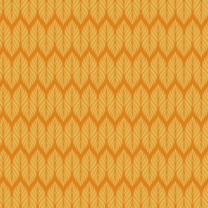 Abstract Leaf Chevron - Orange and Yellow