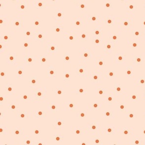 Orange dots on pink 
