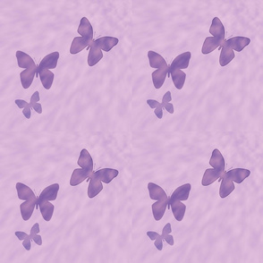 Butterflies and Clouds in lavender