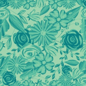 Teal Monochromatic Duvet Covers Design