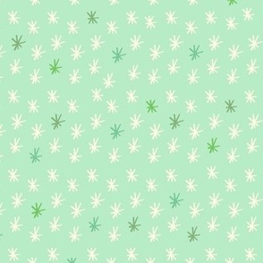 Handrawn-vintage-green-stars-on-soft-mint-green-M-medium