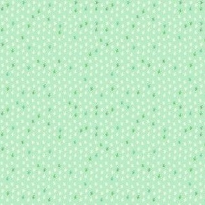 Handrawn-vintage-green-stars-on-soft-mint-green-XS-tiny