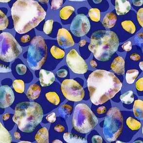Watercolor stones sea vibes	