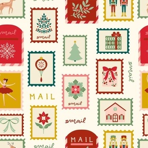 Christmas Mailboxes and Stamps