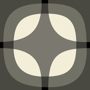 Squircle shapes in shades of gray